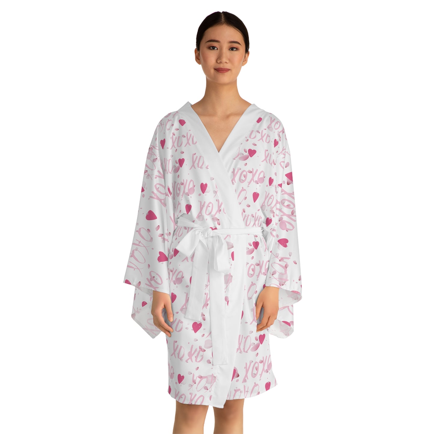 XOXO Long Sleeve Kimono Robe