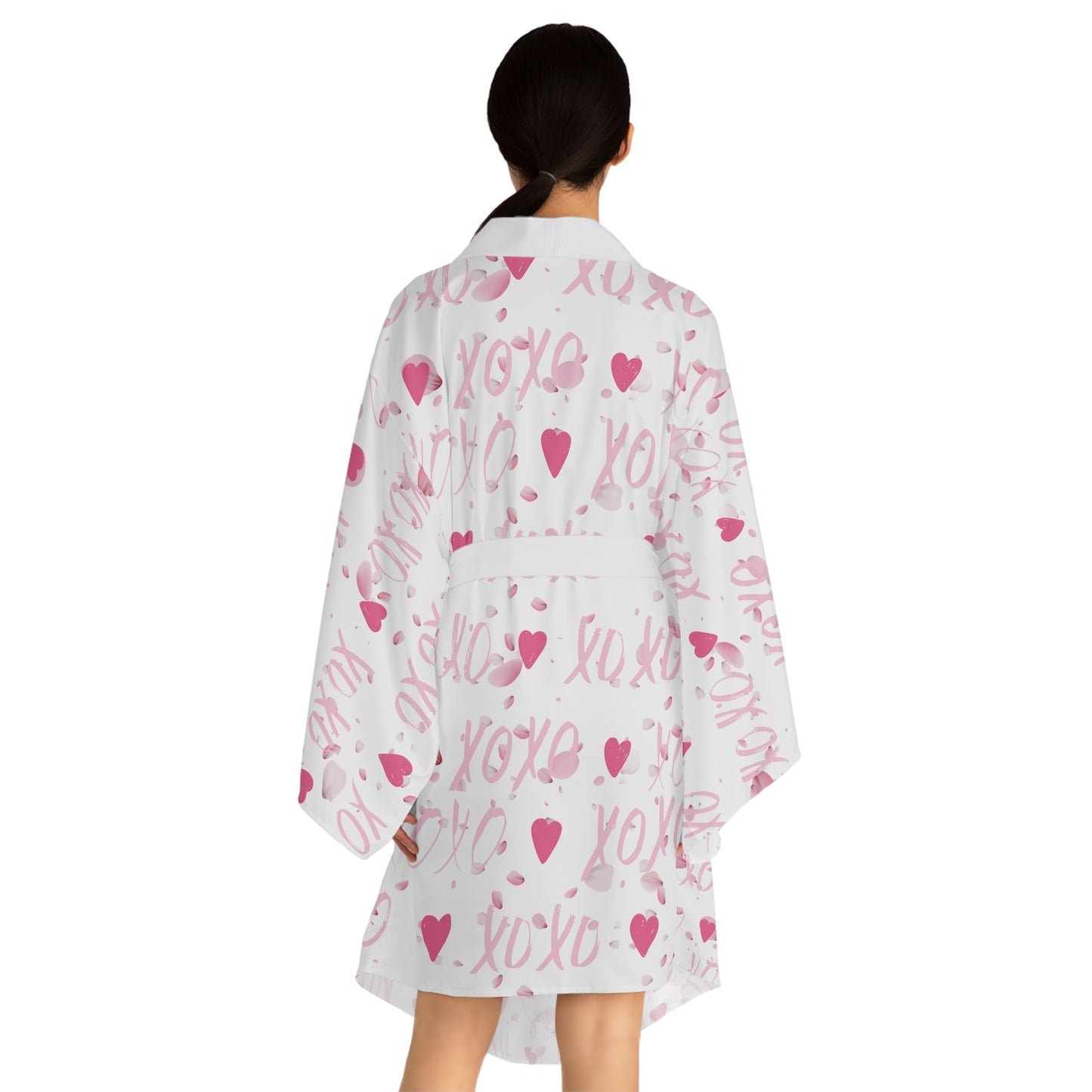 XOXO Long Sleeve Kimono Robe