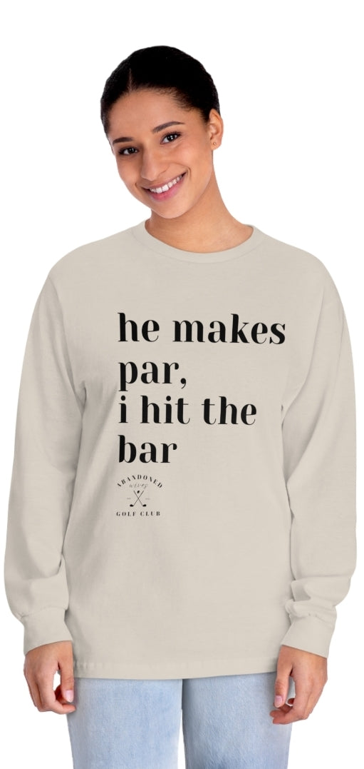 He makes par, I hit the Bar tee